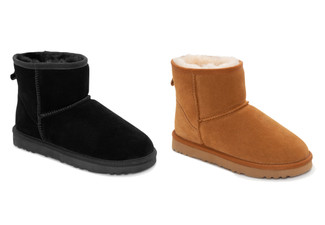 Ozwear Ugg Unisex Boots Genuine Australian Sheepskin Mini Classic Suede - Two Colours & Three Sizes Available