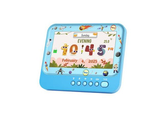 Kids 7inch Digital Alarm Clock - Available in Two Colours