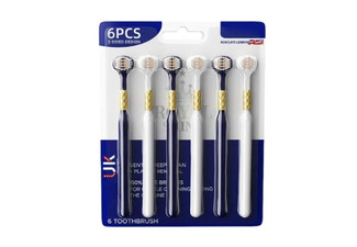 Six-Piece Soft Three-Sided Toothbrush Set