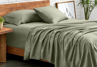 D'Decor Home Premium Cotton Blend Sheet Set - Available in Seven Colours & Two Sizes