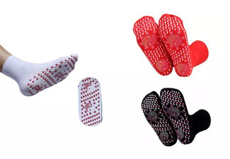 Three Pairs of Self-Heating Therapy Massage Socks - Option for Six Pairs