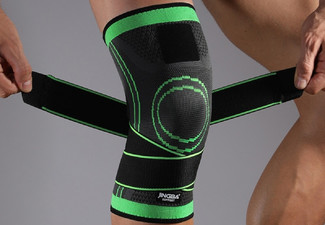 Soft Protective Adjustable Knee Compression Sleeve Brace - Three Sizes Available