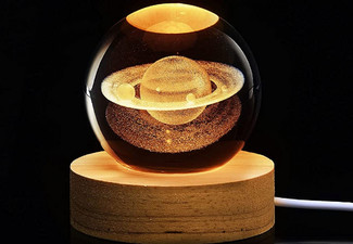 3D Saturn Crystal Ball Night Light