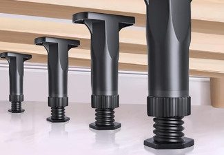 Four-Piece Adjustable Bed Frame Support Legs - Three Sizes Available