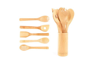 Wooden Kitchen Cooking Utensil Set - Available in Two Options