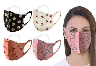 Eight-Pieces Reusable Washable Printed Adult Face Mask