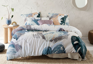 Keone Duvet Cover Incl. Pillowcase - Available in Four Sizes & Option for Extra European Pillowcase or Cushion