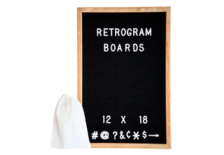 Black Felt Large Letter Board incl. 370 Letters