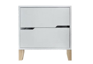 Rene Two-Drawer Bedside Table