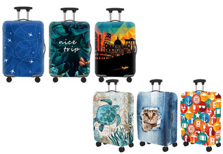 Thick Elastic Luggage Protective Cover - Four Sizes & Six Styles Available