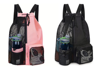 Beach Backpack with Wet Pocket Drawstring - Available in Four Colours