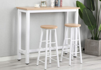 100cm Bar Table Set with Bar Stools - Four Options Available