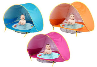 UV-Protection Pop-Up Beach Tent with Pool - Three Colours Available