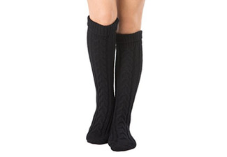 Knee-High Knitted Leg Warmers