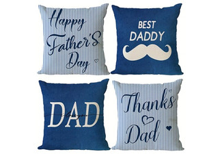 Four-Piece Happy Father's Day Cushion Covers