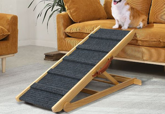 PaWz Adjustable Pet Wood Ramp