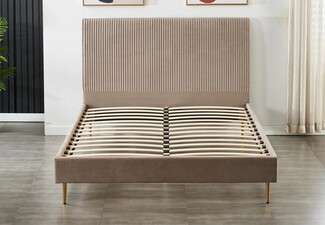 Fenix Velvet Queen Bed Frame