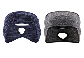 Two-Piece Ear Warmer Headband with Ponytail Hole - Available in Two Options