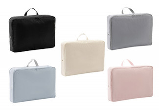 Compression Travel Organiser Bag - Five Colours & Two Sizes Available - Option for Two-Pack