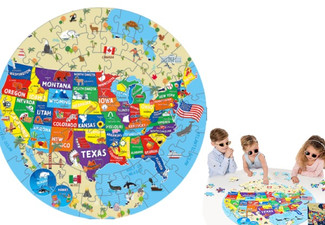 70-Piece Kids Large Round Puzzle - Option for Two-Set