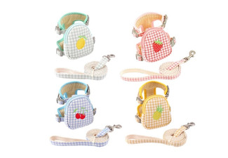 Pet Harness Leash Set with Backpack - Two Sizes & Four Colours Available - Option for Two-Pack