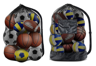 Sports Extra Large Breathable Mesh Ball Bag - Available in Two Styles