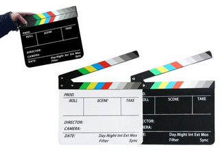 Acrylic TV Movie Clapperboard - Available in Two Colours & Option for Two-Pack