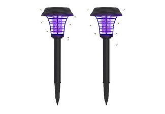 Two-Pack Solar Powered Garden LED Mosquito Light