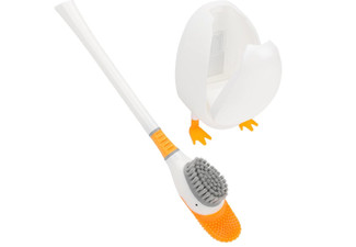 Wall Mounted Diving Duck Toilet Cleaning Brush - Four Colours Available