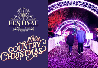 30% Off Entry to the Illumination Night Walk at the New Zealand Festival of Christmas in Greytown - Options for Family Pass with Treats, or Two Adults with $50 White Swan Voucher