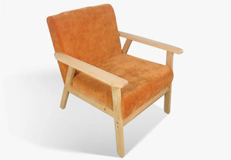 Eleese Velvet Orange Accent Chair