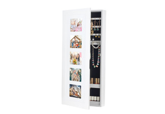 Wall Hanging Jewellery Cabinet Organizer with Photo Frames