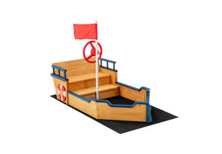 Kids Outdoor Boat Sand Pit Box Activity Centre Playset