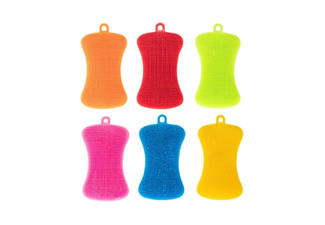 Six-Pack Silicone Dish Washing Scrubber