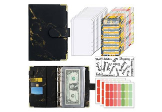 A6 Budget Binder with Cash Envelopes - Available in Two Colours & Option for Two