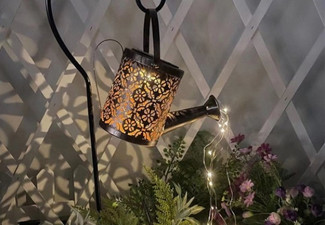 Solar-Powered LED Watering Can String Light - Option for Two