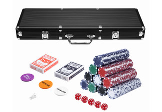 500-Piece Poker Chip Game Set with Carry Case
