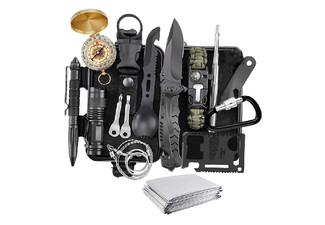 14-in-1 Outdoor Camping Survival Gear Kit