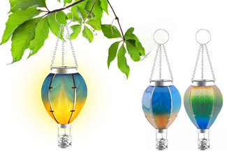 Hot Air Balloon Solar Lantern Light - Available in Two Colours & Option for Two-Pack