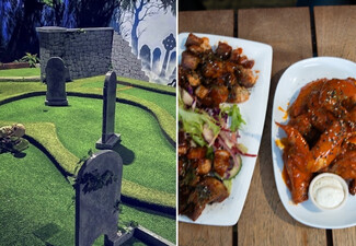 The Witching Hour Mini Golf Experience & Tapas or Entrees at Wild Kiwi Distillery - Options for Two, Four or Six People