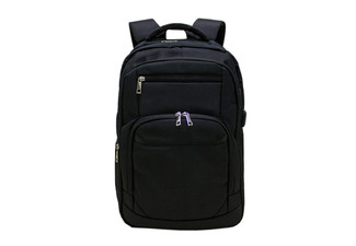 Water-Resistant Large Capacity Travel Laptop Backpack with USB Port