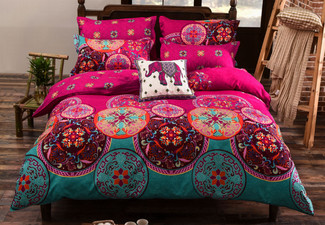 Mandala Duvet Cover Set - Three Sizes Available & Option for Extra European Pillowcase