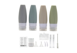 14-Pack Silicone Leakproof Travel Bottle Set