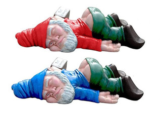 Drunk Dwarf Garden Gnome - Two Colours & Two Sizes Available