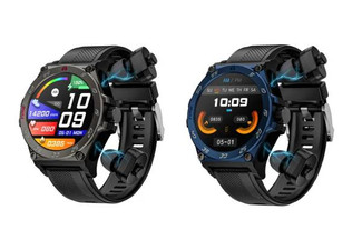 Multifunctional Smart Watch with TWS Earphones - Two Colours Available