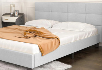 Amoret Linen Double Bed Frame