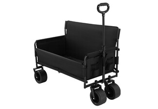 Foldable Beach & Garden Trolley Wagon with Collapsible Wheels