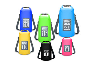 Water-Resistant Outdoor Dry Bag - Available in Six Colours & Five Sizes