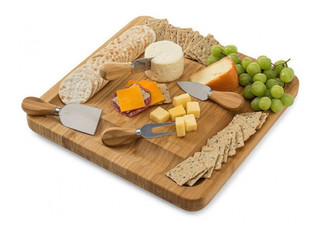 Yael Bamboo Cheese Board & Cheese Knife