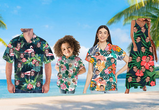 Custom Hawaiian Set Incl. Shirts, Dresses, Hats & Shorts